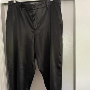 Gap Black "Satin" Cropped Girlfriend Pants- 14 R